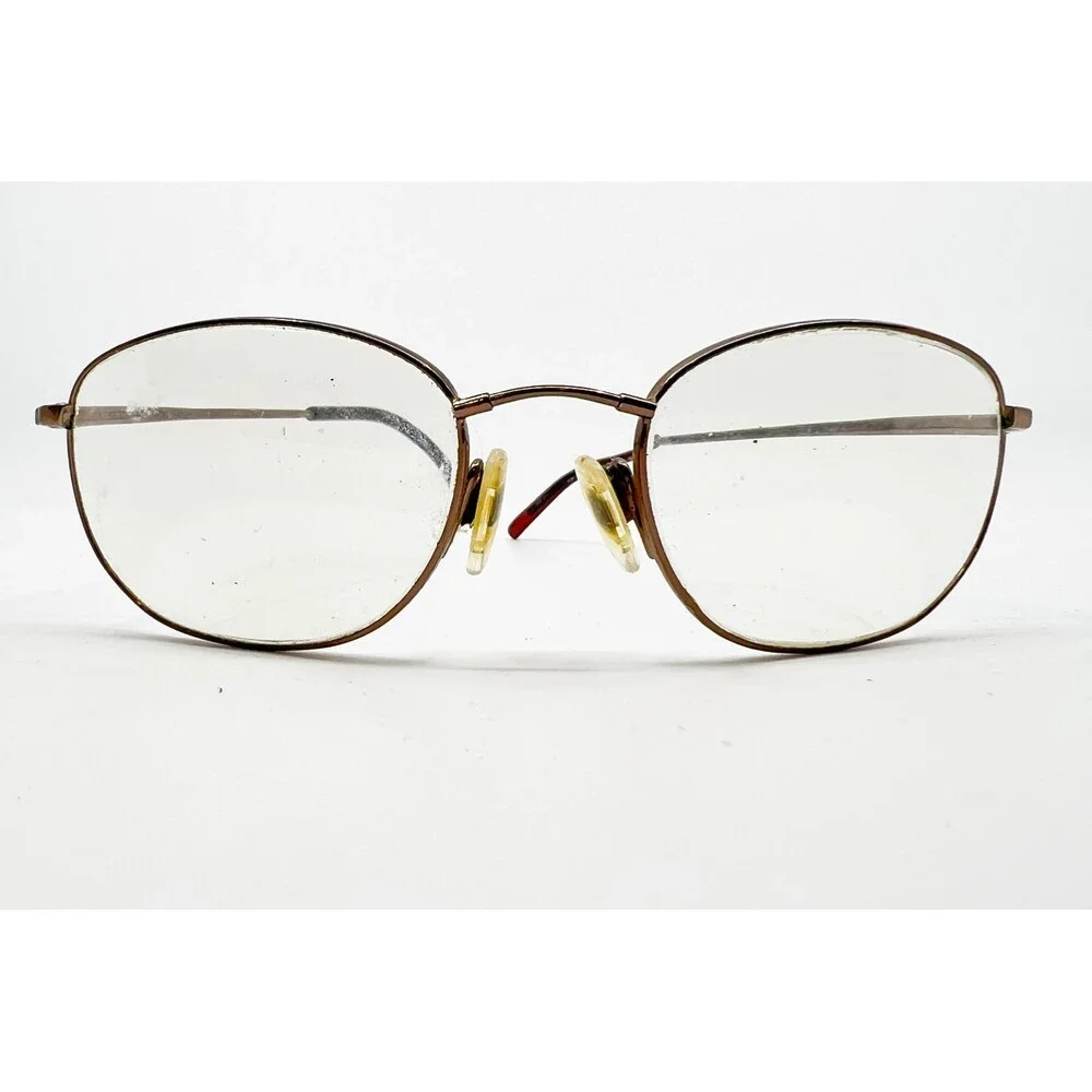 Flexon 600 Eyeglasses Mens Shiny Brown Oval Full Rim 52-18-140